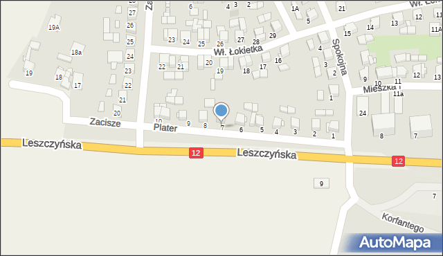 Gostyń, Plater Emilii, 7, mapa Gostyń