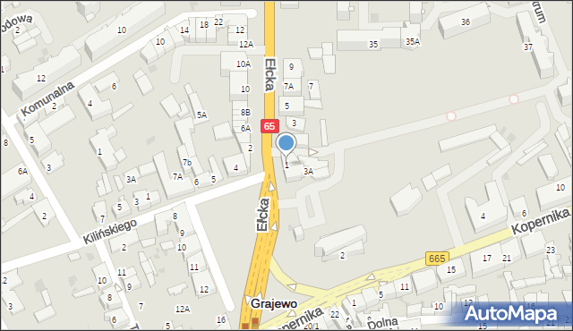 Grajewo, Plac Niepodległości, 1, mapa Grajewo