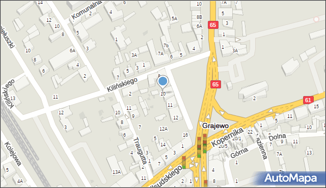 Grajewo, Plac Niepodległości, 10, mapa Grajewo