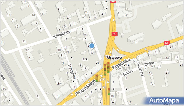 Grajewo, Plac Niepodległości, 12, mapa Grajewo