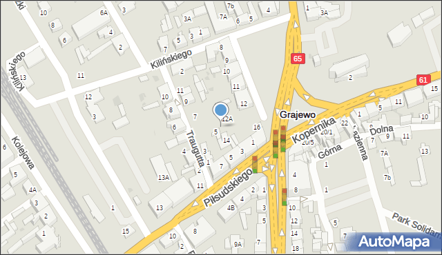 Grajewo, Plac Niepodległości, 13A, mapa Grajewo