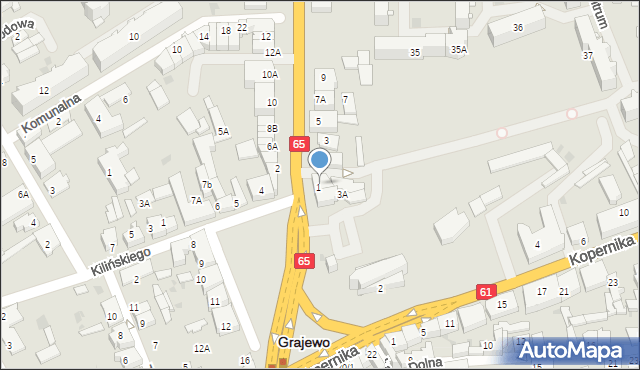Grajewo, Plac Niepodległości, 2, mapa Grajewo