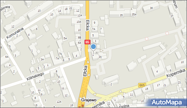 Grajewo, Plac Niepodległości, 2, mapa Grajewo