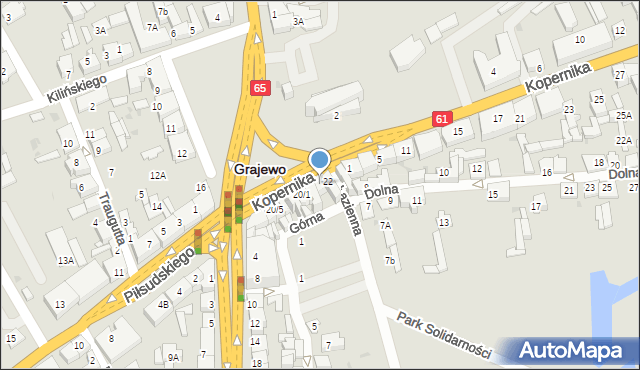 Grajewo, Plac Niepodległości, 21, mapa Grajewo