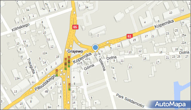 Grajewo, Plac Niepodległości, 22, mapa Grajewo