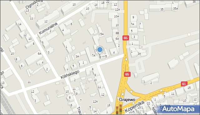 Grajewo, Plac Niepodległości, 6, mapa Grajewo