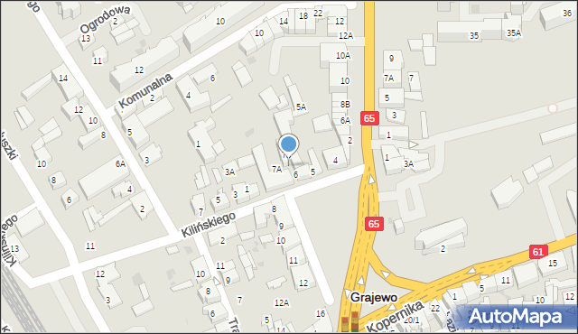 Grajewo, Plac Niepodległości, 7a, mapa Grajewo
