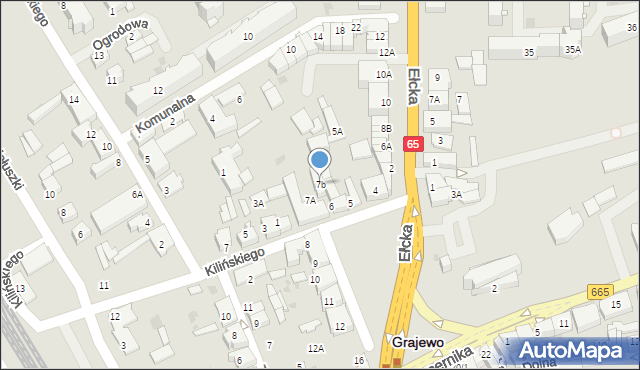 Grajewo, Plac Niepodległości, 7b, mapa Grajewo