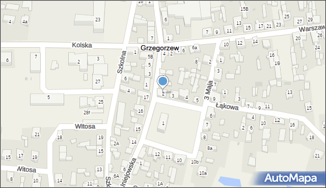 Grzegorzew, Plac Tysiąclecia, 2, mapa Grzegorzew