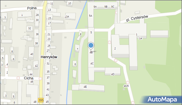 Henryków, Plac Cystersów, 4B, mapa Henryków