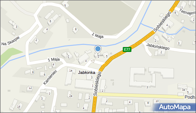 Jabłonka, Plac Dworcowy, 2, mapa Jabłonka