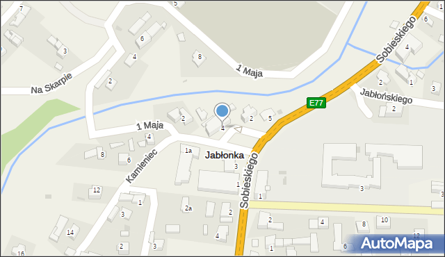 Jabłonka, Plac Dworcowy, 4, mapa Jabłonka