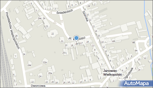 Janowiec Wielkopolski, Plac Wolności, 18, mapa Janowiec Wielkopolski