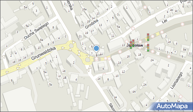 Jarosław, Plac Mickiewicza Adama, 9, mapa Jarosławia