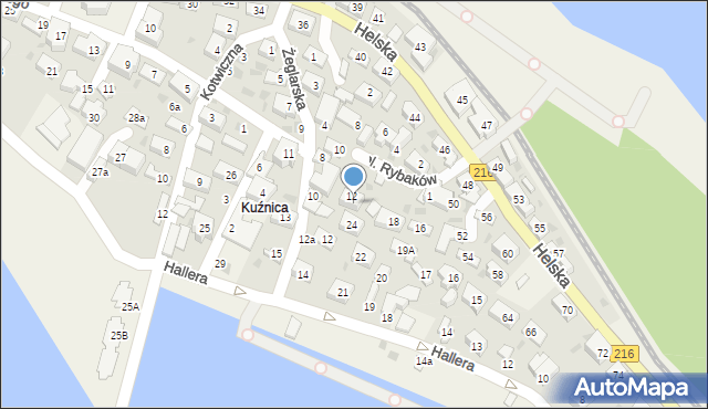 Jastarnia, Plac Rybaków, 14, mapa Jastarnia