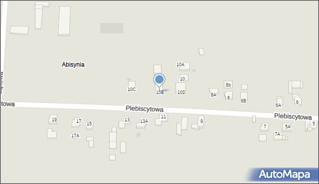 Jastrzębie-Zdrój, Plebiscytowa, 10B, mapa Jastrzębie-Zdrój