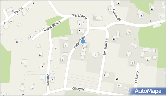 Jawiszowice, Plebańska, 2, mapa Jawiszowice