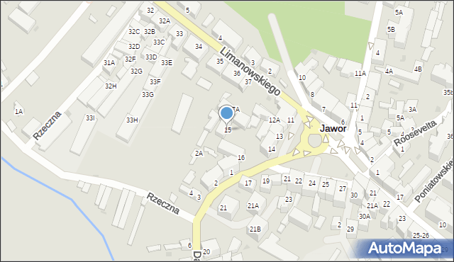 Jawor, Plac Wolności, 15, mapa Jawor