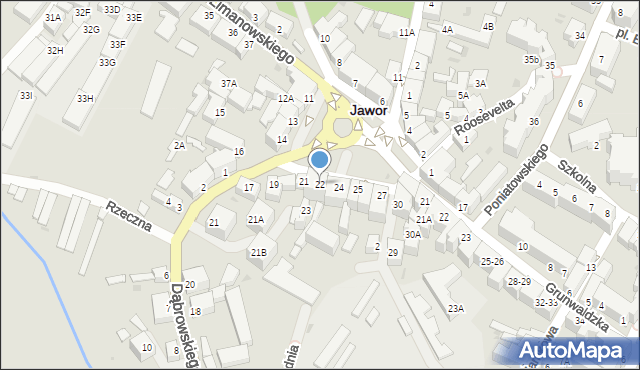 Jawor, Plac Wolności, 22, mapa Jawor