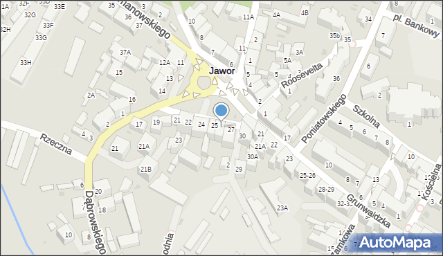 Jawor, Plac Wolności, 26, mapa Jawor