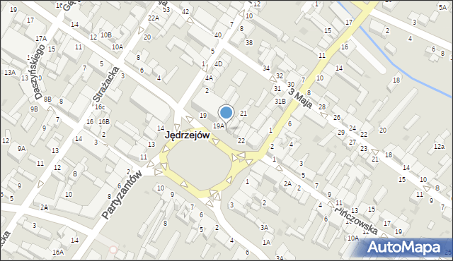 Jędrzejów, Plac Kościuszki Tadeusza, gen., 20, mapa Jędrzejów