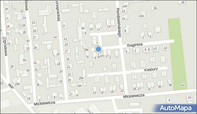 Jedwabne, Plac 250-lecia, 4, mapa Jedwabne