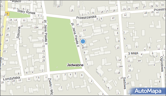 Jedwabne, Plac Jana Pawła II, 10, mapa Jedwabne
