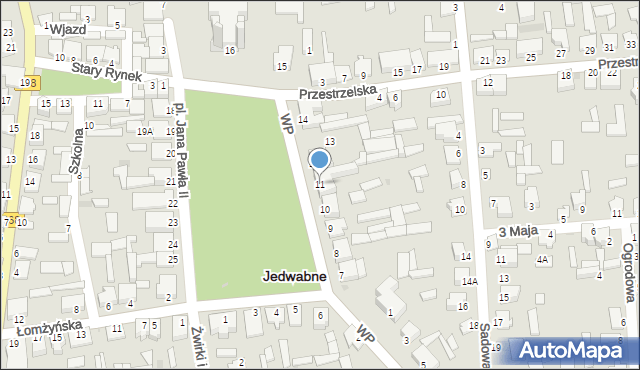 Jedwabne, Plac Jana Pawła II, 11, mapa Jedwabne