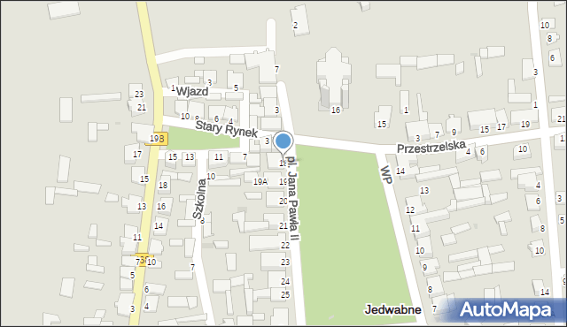 Jedwabne, Plac Jana Pawła II, 18, mapa Jedwabne