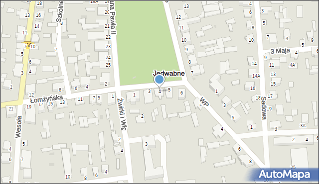 Jedwabne, Plac Jana Pawła II, 4, mapa Jedwabne