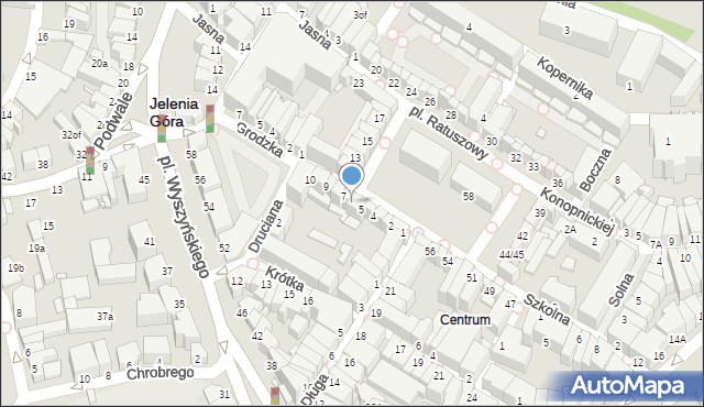 Jelenia Góra, Plac Ratuszowy, 6, mapa Jelenia Góra