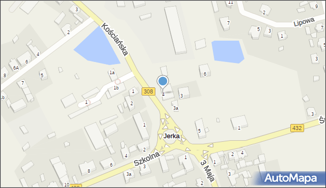 Jerka, Plac Powstańców, 4, mapa Jerka