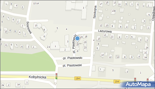 Jerzykowo, Plac Piastowski, 10, mapa Jerzykowo