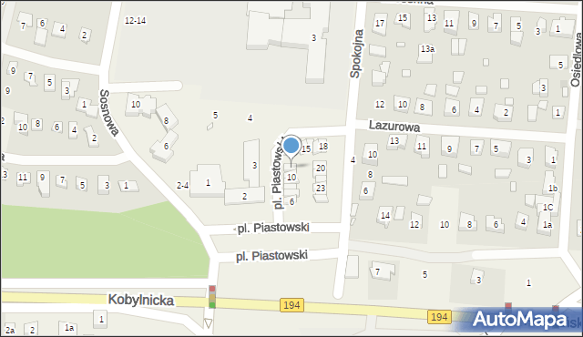 Jerzykowo, Plac Piastowski, 11, mapa Jerzykowo