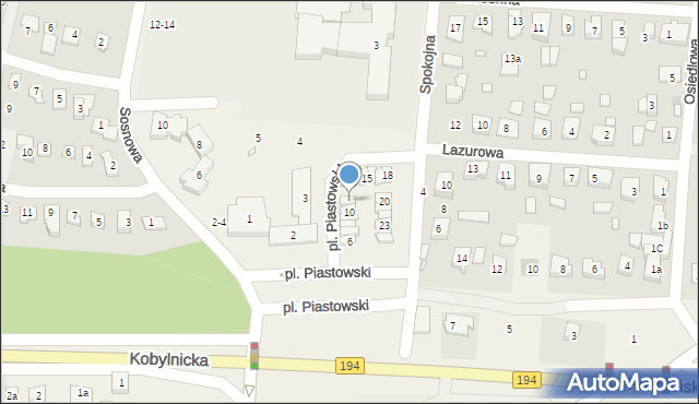 Jerzykowo, Plac Piastowski, 11, mapa Jerzykowo