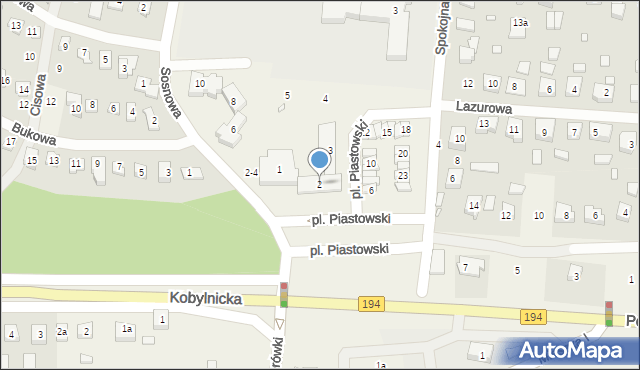 Jerzykowo, Plac Piastowski, 2, mapa Jerzykowo
