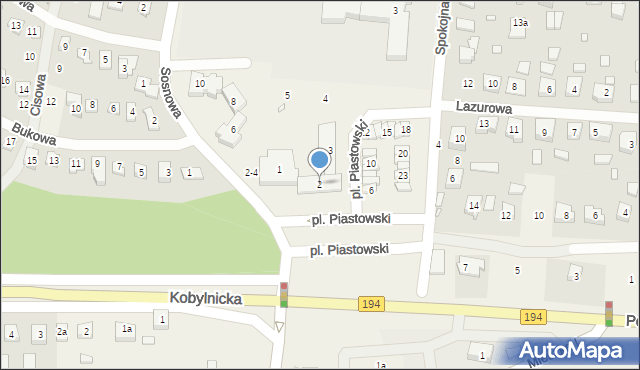 Jerzykowo, Plac Piastowski, 2, mapa Jerzykowo