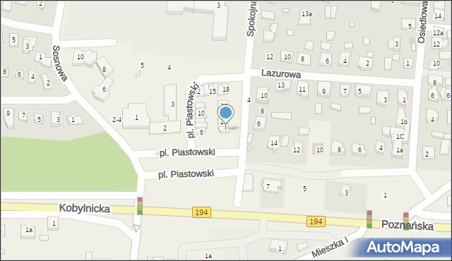 Jerzykowo, Plac Piastowski, 25, mapa Jerzykowo