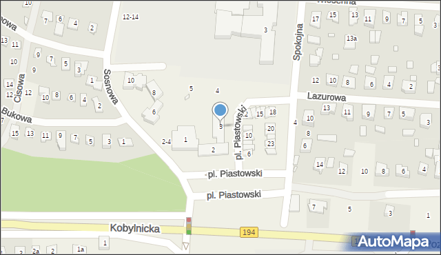 Jerzykowo, Plac Piastowski, 3, mapa Jerzykowo