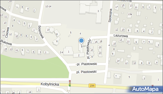 Jerzykowo, Plac Piastowski, 3, mapa Jerzykowo