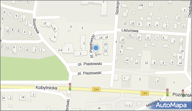 Jerzykowo, Plac Piastowski, 6, mapa Jerzykowo