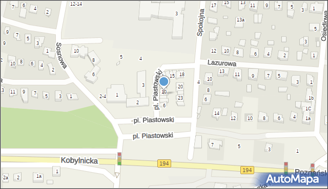 Jerzykowo, Plac Piastowski, 9, mapa Jerzykowo