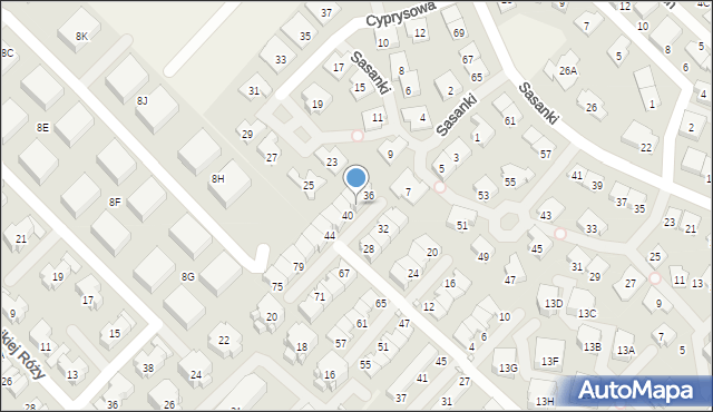 Józefosław, Planety, 38, mapa Józefosław