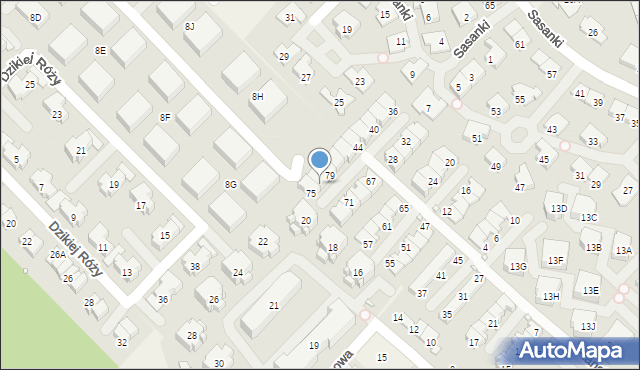 Józefosław, Planety, 77, mapa Józefosław