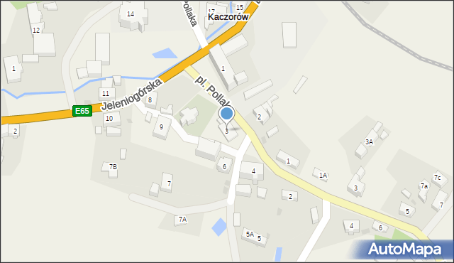 Kaczorów, Plac Pollaka, 3, mapa Kaczorów