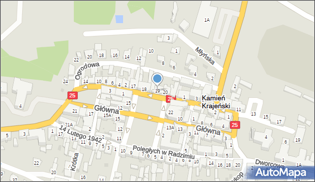 Kamień Krajeński, Plac Odrodzenia, 19, mapa Kamień Krajeński