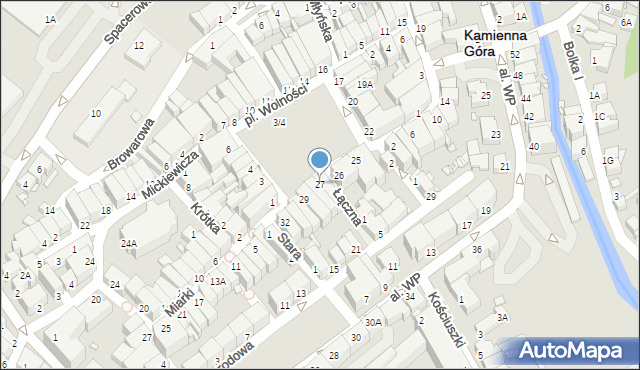 Kamienna Góra, Plac Wolności, 27, mapa Kamienna Góra