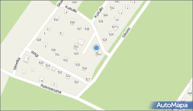 Kamińsko, Plac Jastrzębia, 623, mapa Kamińsko