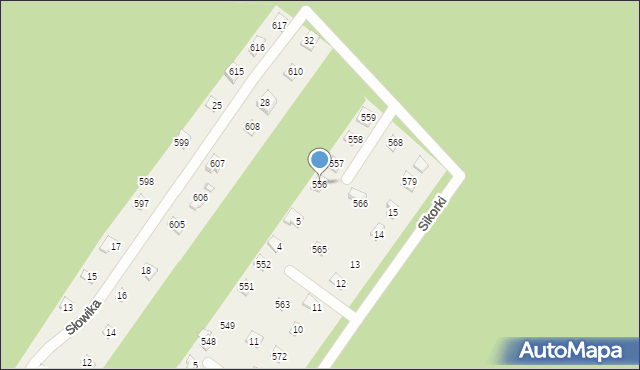 Kamińsko, Plac Sępa, 556, mapa Kamińsko