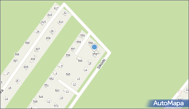 Kamińsko, Plac Sępa, 579, mapa Kamińsko